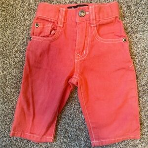 Vibrant Coral Kids Jeans